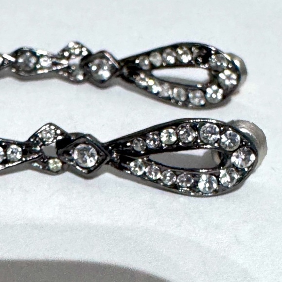 ✨ Stunning Swarovski Vintage Pave Crystal and Faux Pearl Drop Earrings - Picture 12 of 16